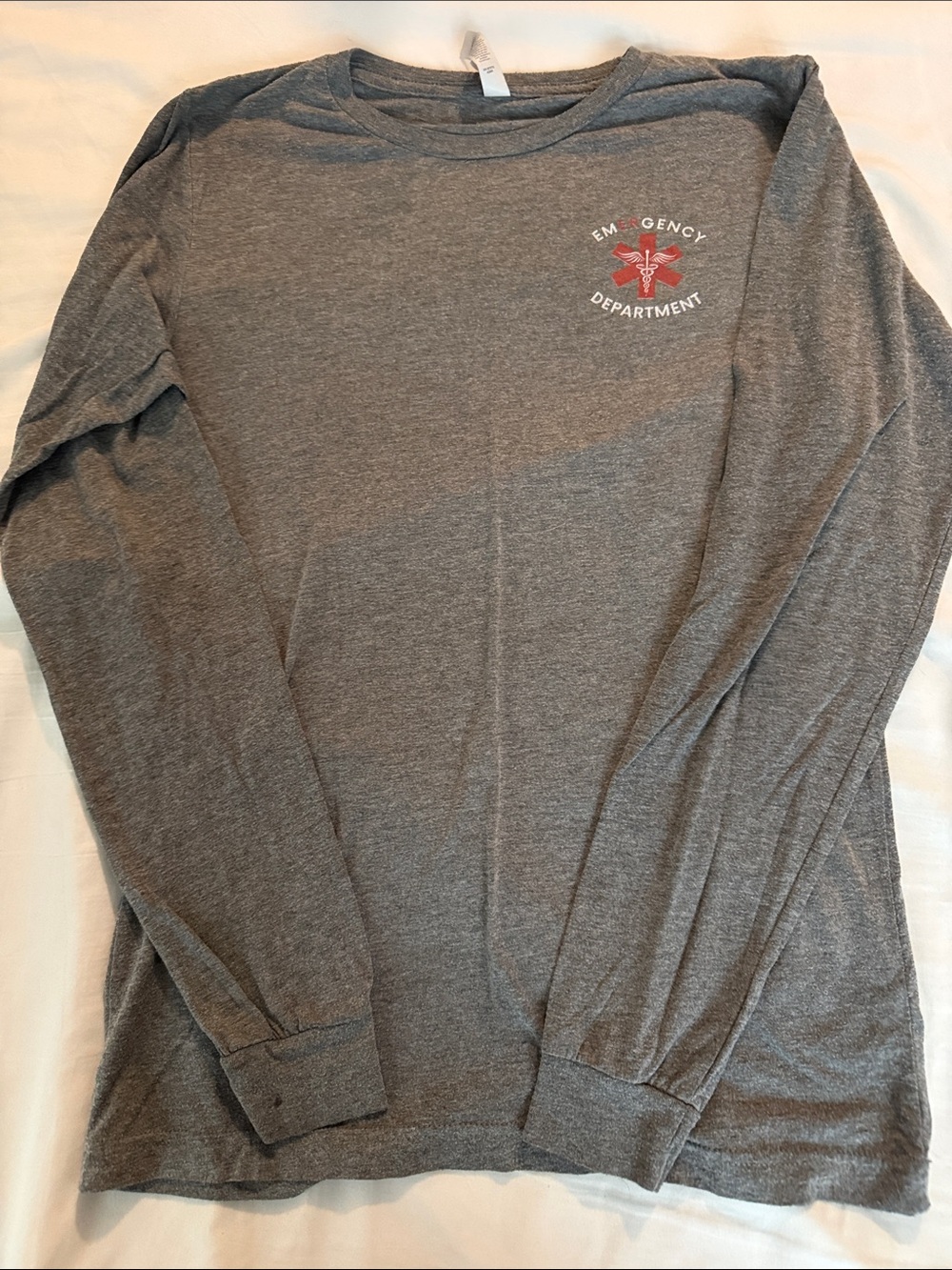 Gray Long-Sleeve Emergency Department Tee - Women's